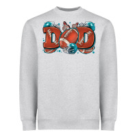 Heather Grey dad American football Heavyweight Sweatshirt - Zillion Design Studio