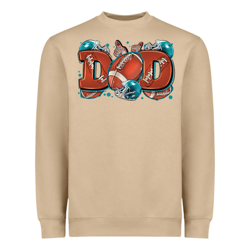 Dad American Football Heavyweight Sweatshirt by Zillion Design Studio | Teevron