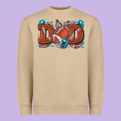 Dad American Football Heavyweight Sweatshirt Designed By Zillion Design Studio