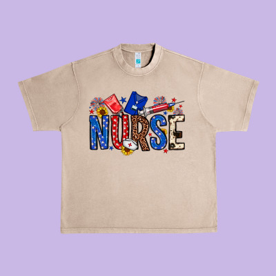 American Nurse Urban Heavy Tee Designed By Neo Western