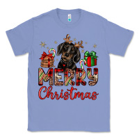 Colony Blue merry christmas dachshund Classic Tee - JahusDesignShop