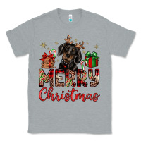 Heather Grey merry christmas dachshund Classic Tee - JahusDesignShop