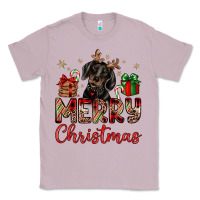 Lilac merry christmas dachshund Classic Tee - JahusDesignShop