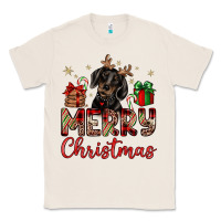 Natural merry christmas dachshund Classic Tee - JahusDesignShop