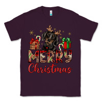 Plum merry christmas dachshund Classic Tee - JahusDesignShop