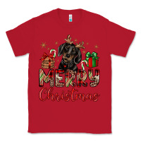 Red merry christmas dachshund Classic Tee - JahusDesignShop
