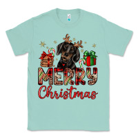 Seafoam merry christmas dachshund Classic Tee - JahusDesignShop