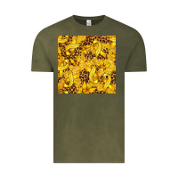 Vintage Olive Childhood Cancer Butterfly Vintage Tee - texasbilliewilder