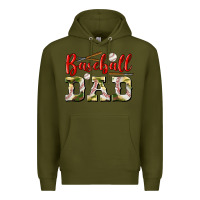 Army Green baseball dad Premium Hoodie - BundleAndBundleShop