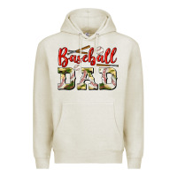 Oatmeal Heather baseball dad Premium Hoodie - BundleAndBundleShop