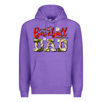 Purple baseball dad Premium Hoodie - BundleAndBundleShop