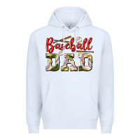 White baseball dad Premium Hoodie - BundleAndBundleShop