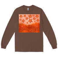 Chestnut orange glitter star Long Sleeve Tee - JahusDesignShop