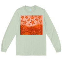 Matcha orange glitter star Long Sleeve Tee - JahusDesignShop