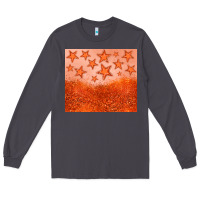 Smoke orange glitter star Long Sleeve Tee - JahusDesignShop