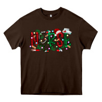 Chocolate Brown nurse christmas Heavy Core Tee - RacoonDesign