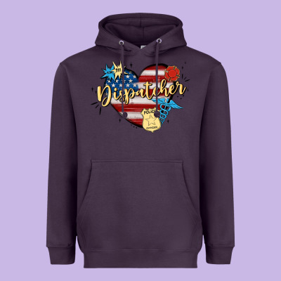911 Dispatcher Heavyweight Hoodie Designed By Maliassmallbusiness