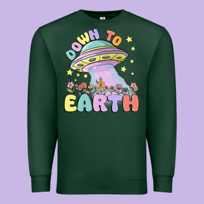 Down To Earth Premium Sweatshirt Designed By Maliassmallbusiness