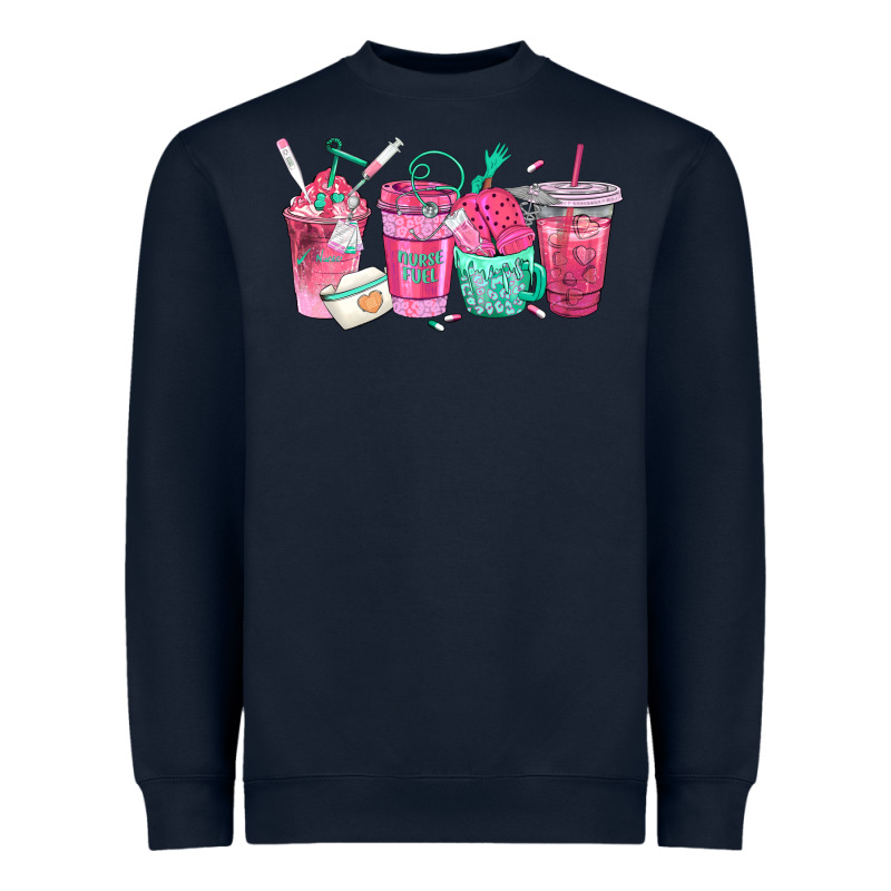 Nurse Fuel Coffee Cups Heavyweight Sweatshirt by texasbilliewilder | Teevron