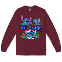 Burgundy preview flower stitch 4 th grade Long Sleeve Tee - AdoDesignShop