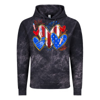 Cloud Black 4th of july hearts Vintage Hoodie - texasbilliewilder