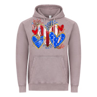 Vintage Zinc 4th of july hearts Vintage Hoodie - texasbilliewilder