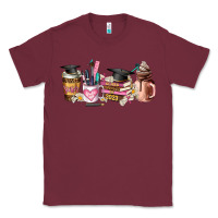 Burgundy senior 2023 graduation coffee cups Classic Tee - AdoDesignShop