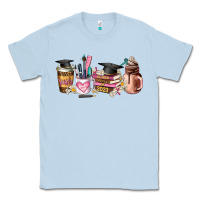 Dusty Blue senior 2023 graduation coffee cups Classic Tee - AdoDesignShop