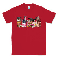 Red senior 2023 graduation coffee cups Classic Tee - AdoDesignShop