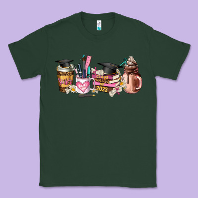 Senior 2023 Graduation Coffee Cups Classic Tee Designed By Adodesignshop