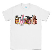 White senior 2023 graduation coffee cups Classic Tee - AdoDesignShop