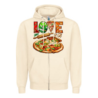 Sandshell love pizza Zipper Hoodie - AdoDesignShop