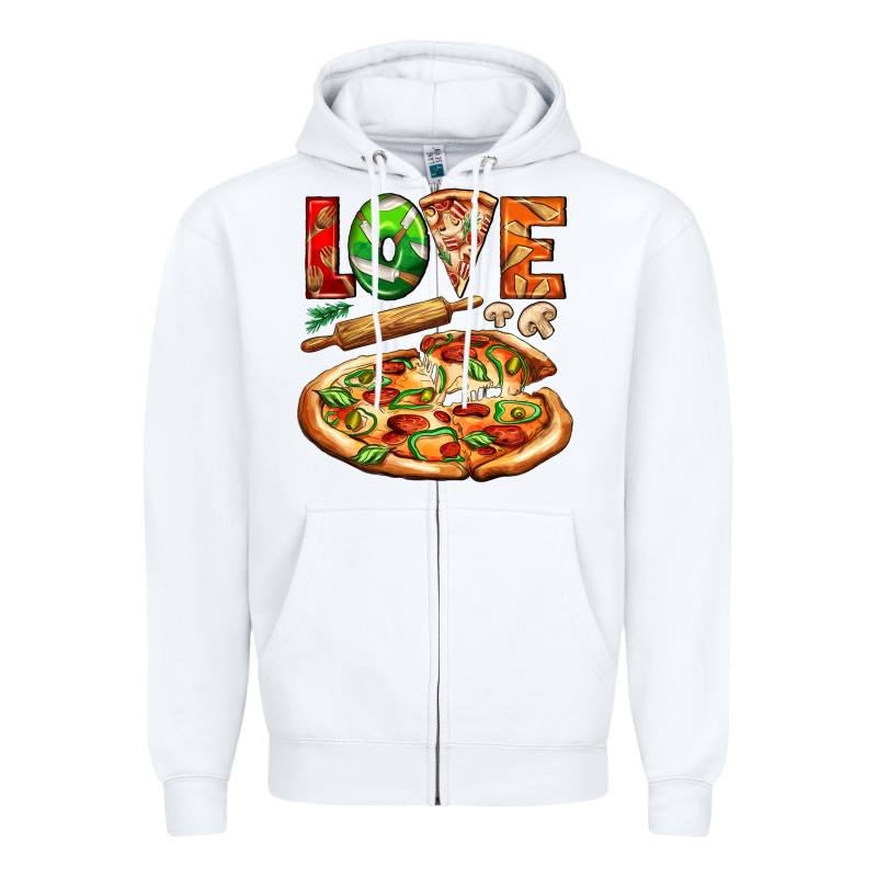 Love Pizza Zipper Hoodie by AdoDesignShop | Teevron