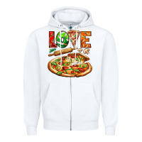 White love pizza Zipper Hoodie - AdoDesignShop