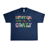 Navy beautiful crazy Urban Heavy Tee - CowhideDigitalArt