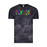 Cloud Black senior 2022 tie die leopard Vintage Tee - RanaPortraitStore