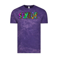 Cloud Purple senior 2022 tie die leopard Vintage Tee - RanaPortraitStore