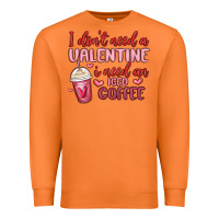 Carrot i don t need a valentine i need an iced coffee Premium Sweatshirt - MaliasSmallBusiness