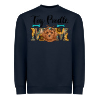 Navy western toy poodle mom Heavyweight Sweatshirt - RanaPortraitStore