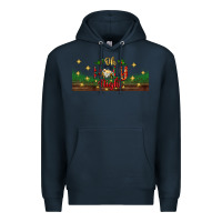 Navy oh holy night Premium Hoodie - BundleAndBundleShop