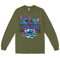 Army Green preview flower stitch 3rd grade Long Sleeve Tee - AdoDesignShop
