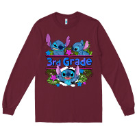 Burgundy preview flower stitch 3rd grade Long Sleeve Tee - AdoDesignShop