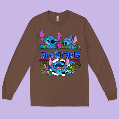 Preview Flower Stitch 3rd Grade Long Sleeve Tee Designed By Adodesignshop