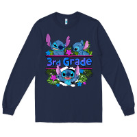 Navy preview flower stitch 3rd grade Long Sleeve Tee - AdoDesignShop