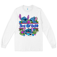 White preview flower stitch 3rd grade Long Sleeve Tee - AdoDesignShop