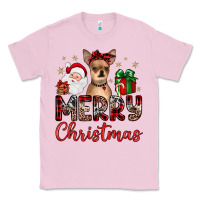 Bubblegum Pink merry christmas chihuahua Classic Tee - JahusDesignShop
