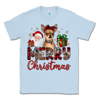 Dusty Blue merry christmas chihuahua Classic Tee - JahusDesignShop