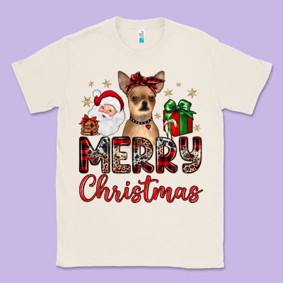 Merry Christmas Chihuahua Classic Tee Designed By Jahusdesignshop
