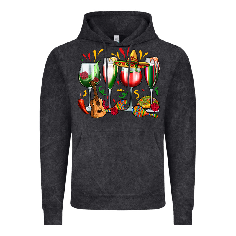 Mexico Wine Glasses Vintage Hoodie by Zillion Design Studio | Teevron