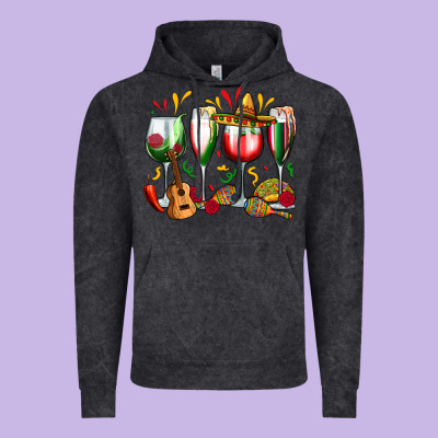 Vintage Hoodie mexico wine glasses